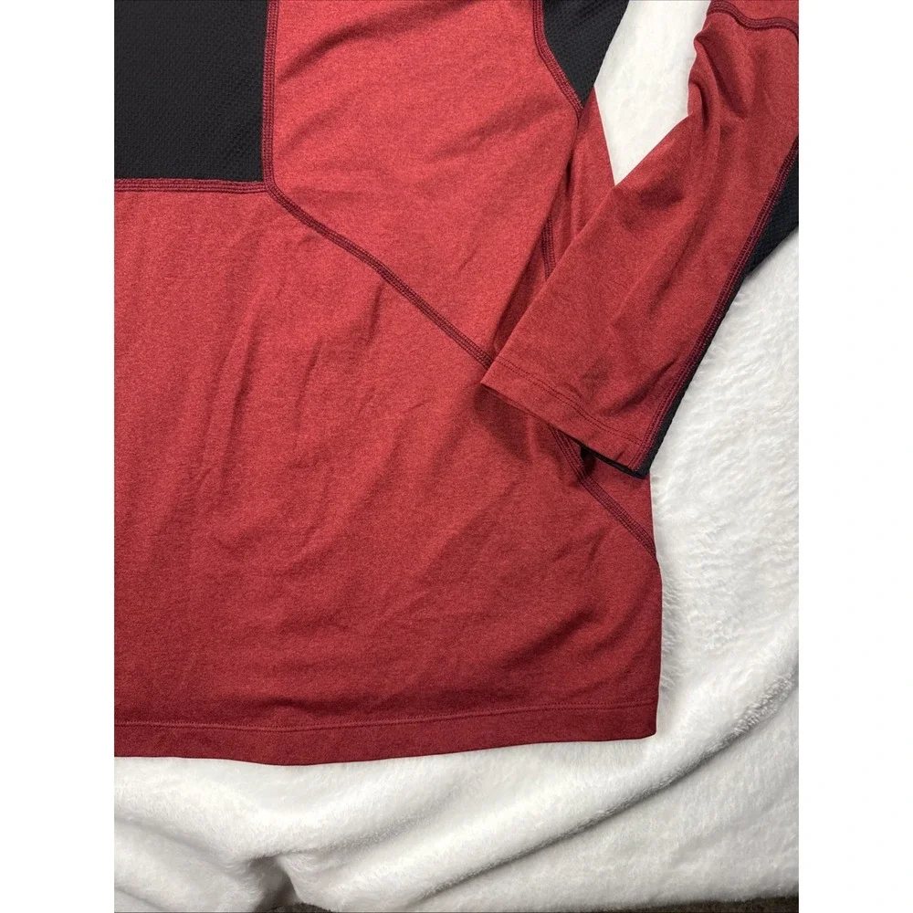 The North Face FlashDry-XD 1/4 Zip Pullover Active Shirt Men Large Red Black